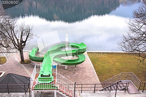 Image of Green waterslide