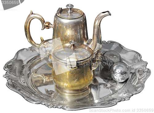 Image of Silver teapot