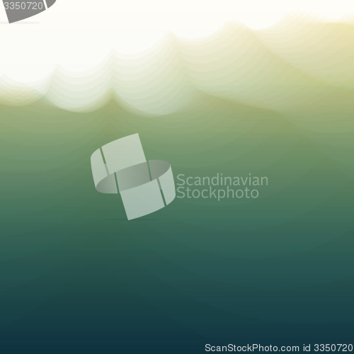 Image of Water Wave. Vector Illustration For Your Design. 