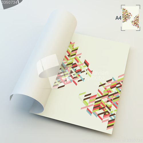 Image of A4 Business Blank. Abstract Vector Illustration. 