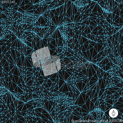 Image of Network abstract background. 3d technology vector illustration. 