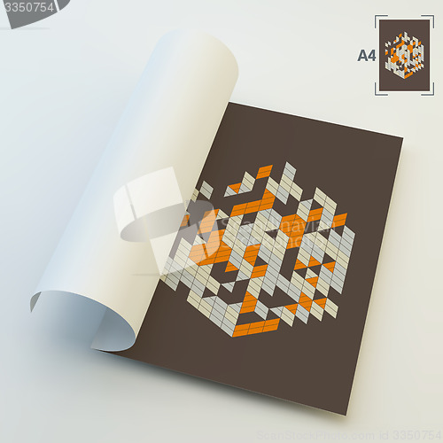 Image of A4 Business Blank. Abstract Vector Illustration. 