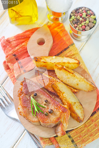 Image of fried meat with potato