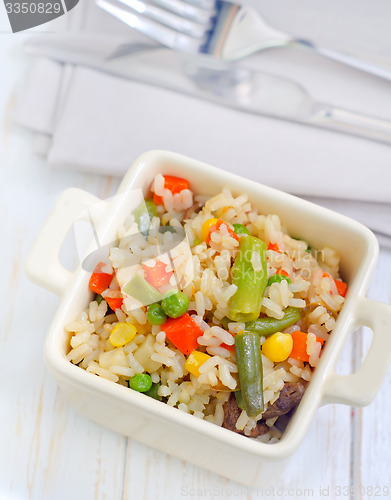 Image of rice with vegetable