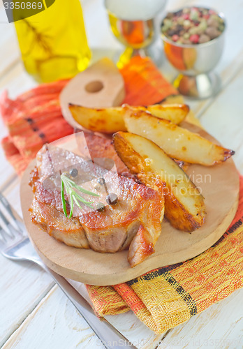 Image of fried meat with potato