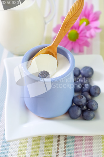 Image of yogurt with blueberry