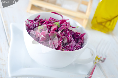 Image of salad with blue cabbage