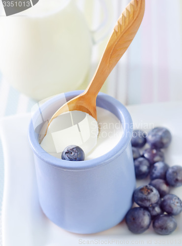 Image of yogurt with blueberry