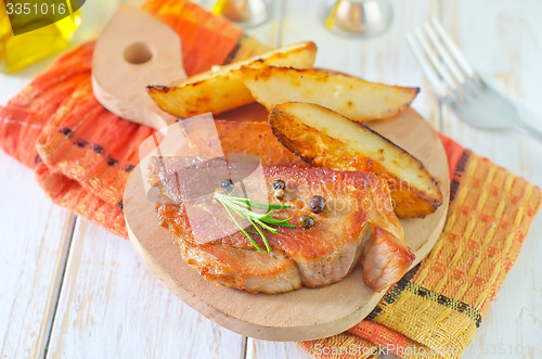 Image of fried meat with potato