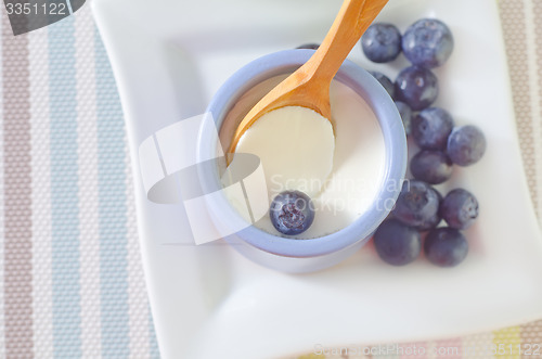 Image of yogurt with blueberry