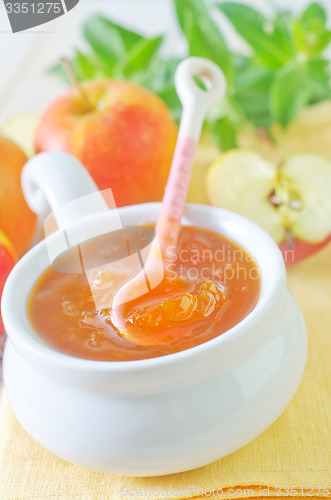 Image of jam and apples