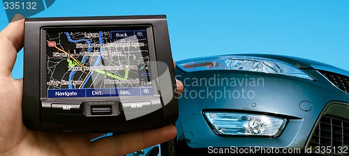 Image of gps in a man hand