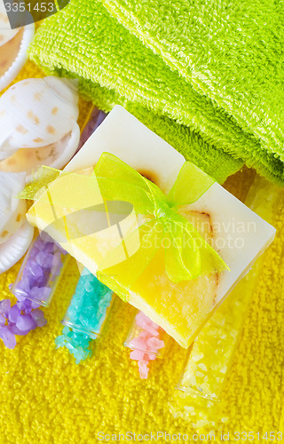 Image of aroma soap and salt