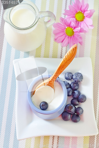 Image of yogurt with blueberry