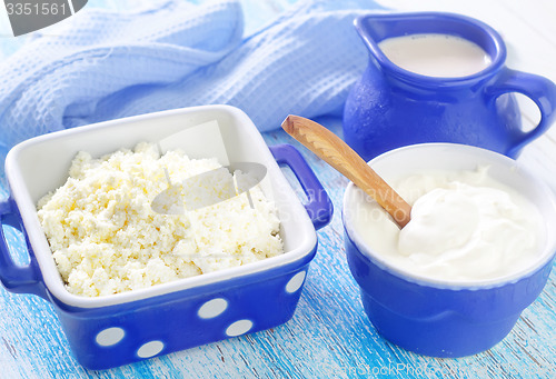 Image of cottage,milk and sour cream