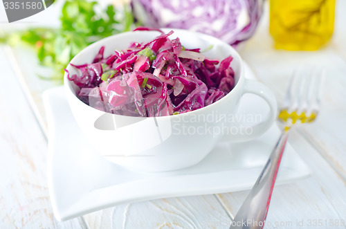 Image of salad with blue cabbage