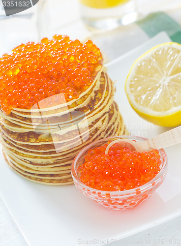 Image of pancakes with caviar