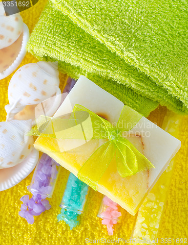 Image of aroma soap and salt