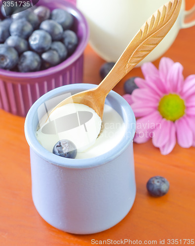 Image of yogurt with blueberry
