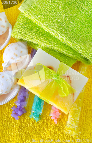 Image of aroma soap and salt