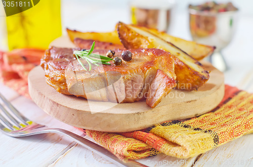 Image of fried meat with potato