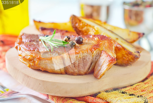 Image of fried meat with potato