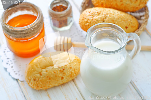 Image of milk, honey and bread