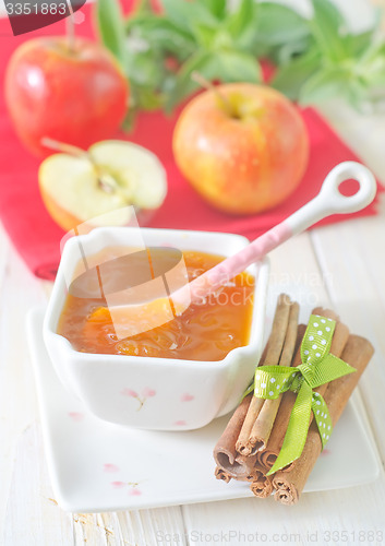 Image of jam and apples