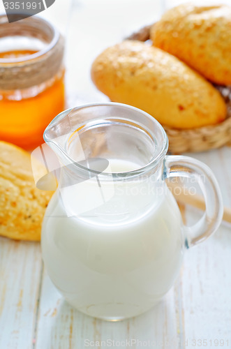 Image of milk, honey and bread