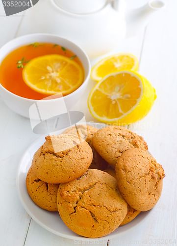 Image of Sweet cookies with fresh tea