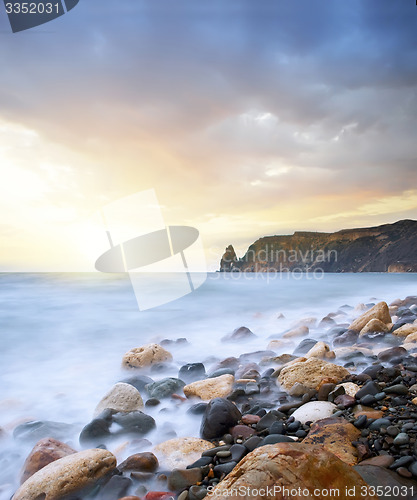 Image of sea on sunset