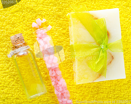 Image of aroma soap and salt