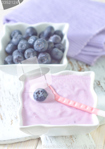 Image of blueberry and yogurt