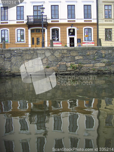 Image of reflected buildings