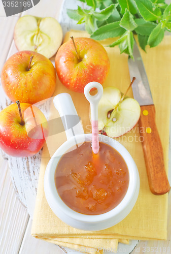 Image of jam and apples