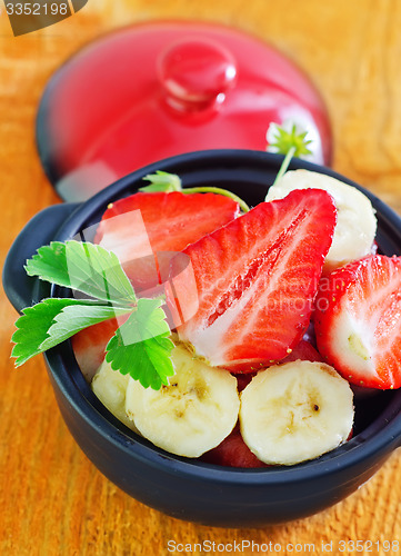 Image of banana and strawberry