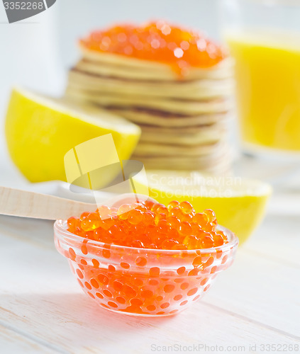Image of pancakes with caviar