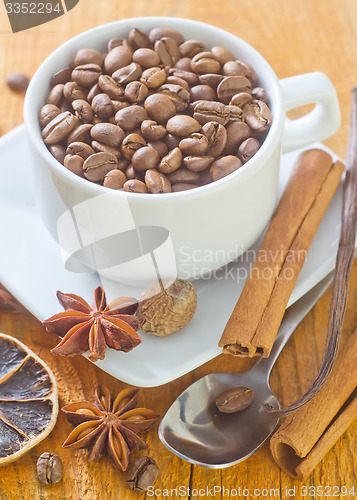Image of coffee and aroma spice