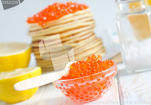 Image of pancakes with caviar