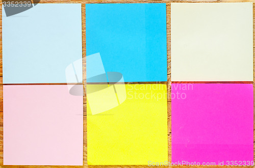 Image of color sheets for note