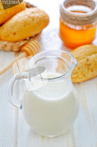 Image of milk, honey and bread