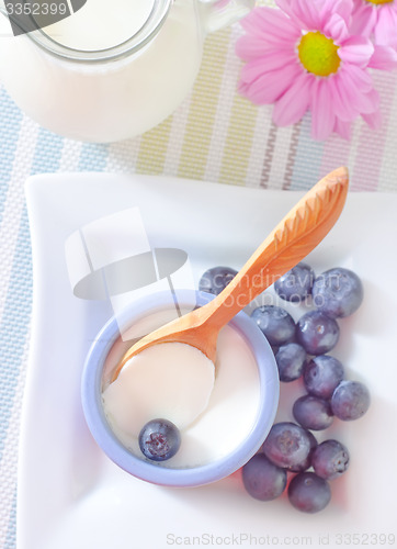 Image of yogurt with blueberry