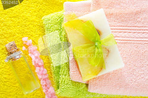 Image of aroma soap and salt
