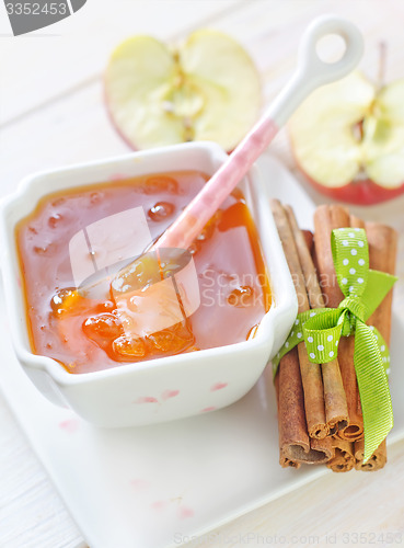 Image of jam and apples