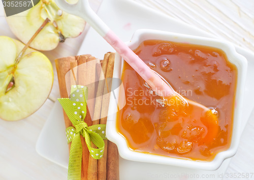Image of jam and apples