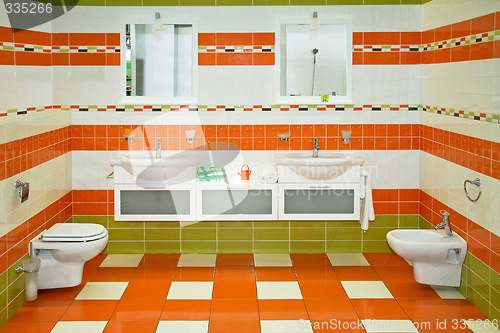 Image of Orange bathroom