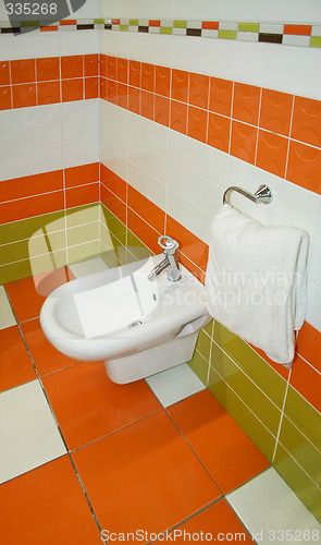 Image of Orange toilet