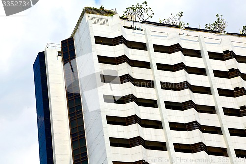 Image of  bangkok terrace  thailand  in office district palaces     plant