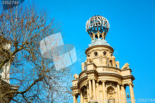 Image of exterior old architecture in  london europe wall  
