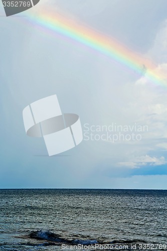 Image of rainbow and the cloud abstract   wet  in  south china 